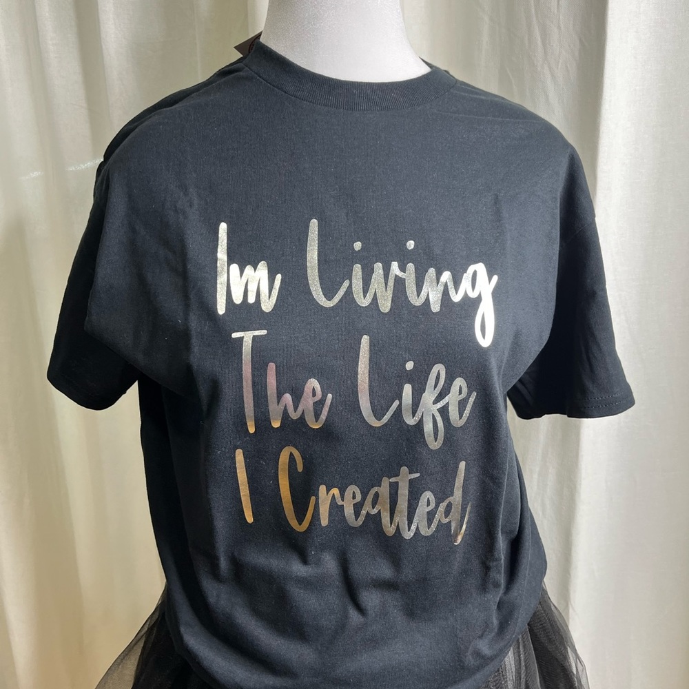 Graphic T-Shirt inspiration words in Silver